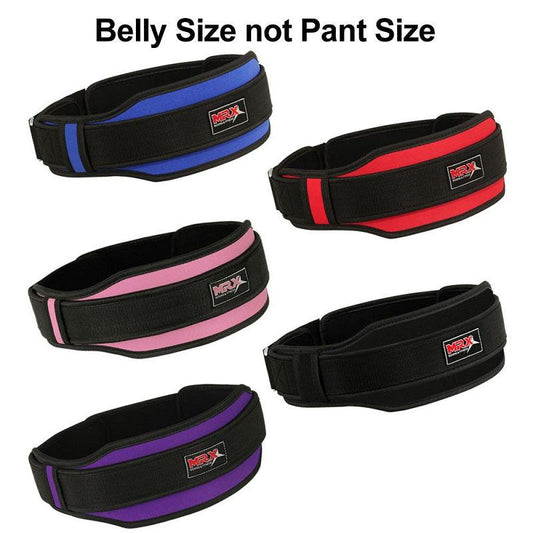 MRX Weight Lifting Belt With Double Back Support Bodybuilding Gym Training Belt 5" Wide All Sizes