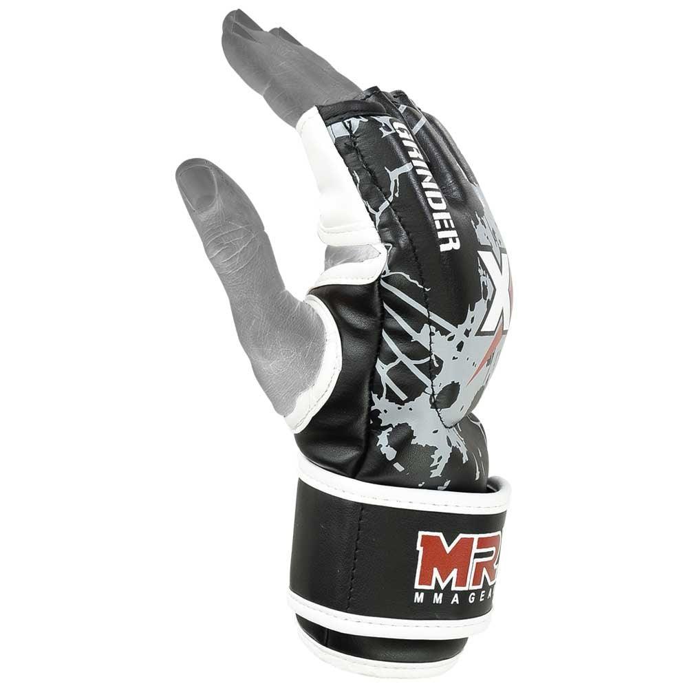 MRX Mma Fighting Grappling Gloves Black Gray - MRX Products 