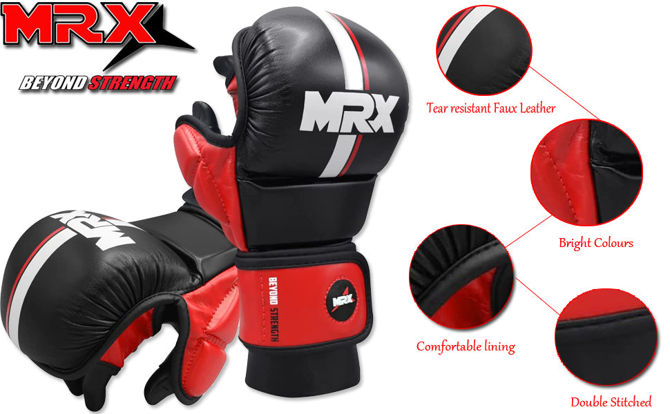 MRX Men’s Boxing Sparring Shooter Gloves Training MMA Kickboxing Punching