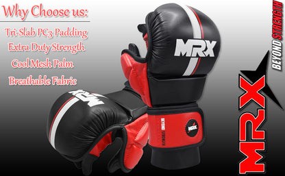 MRX Men’s Boxing Sparring Shooter Gloves Training MMA Kickboxing Punching