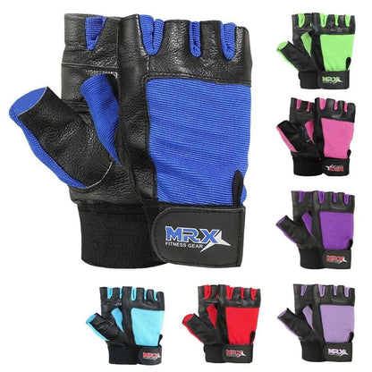 MRX Weightlifting Gloves Gym Training Workout Glove Long Wrist Straps