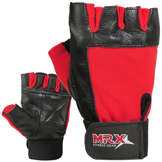 MRX Weightlifting Gloves Gym Workout Glove Unisex 2602-red - MRX Products 