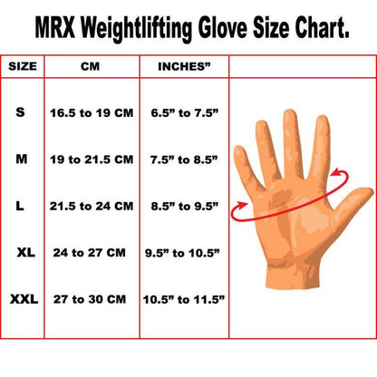 MRX Weight Lifting Gloves Long Wrist Straps Gym Training Leather Black All Sizes - MRX Products 