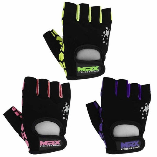 New MRX Women Weight Lifting Gloves GYM Workout Star Series All Sizes - MRX Products 