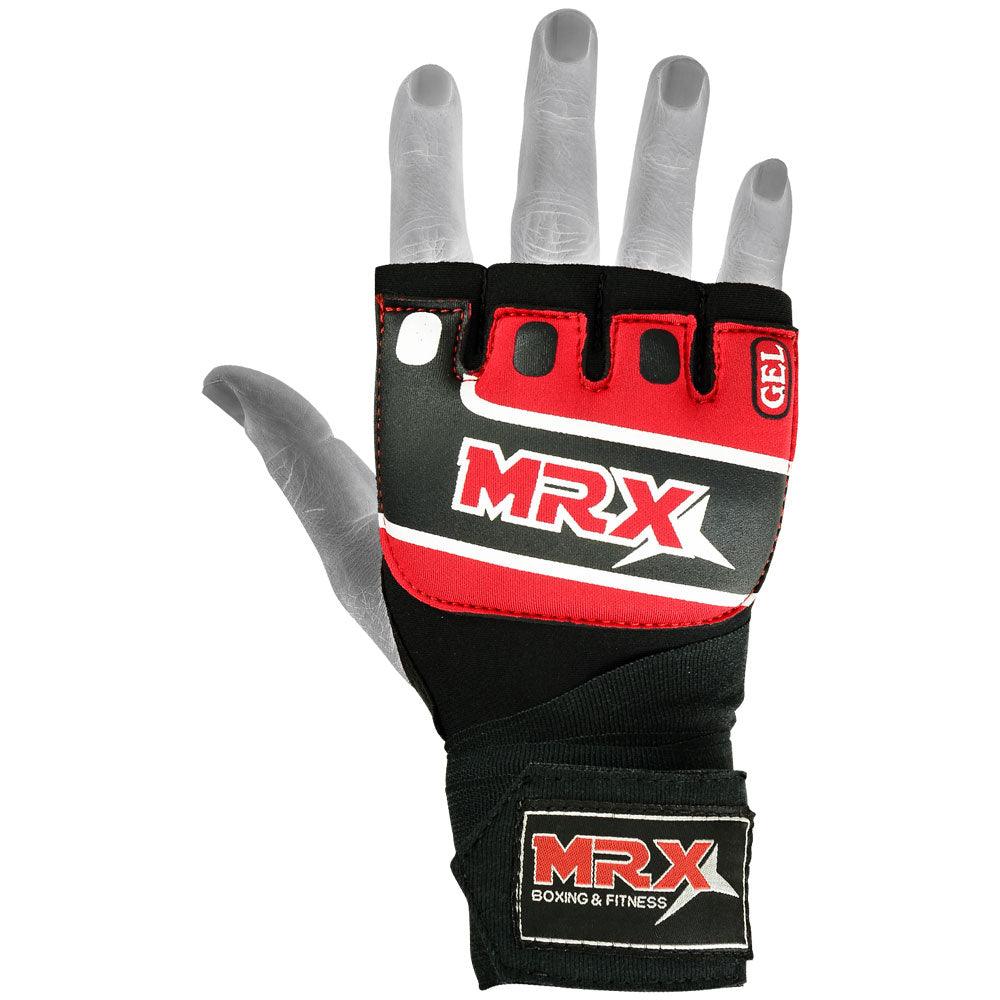 MRX Neoprene Gel Gloves With Wraps Red - MRX Products 