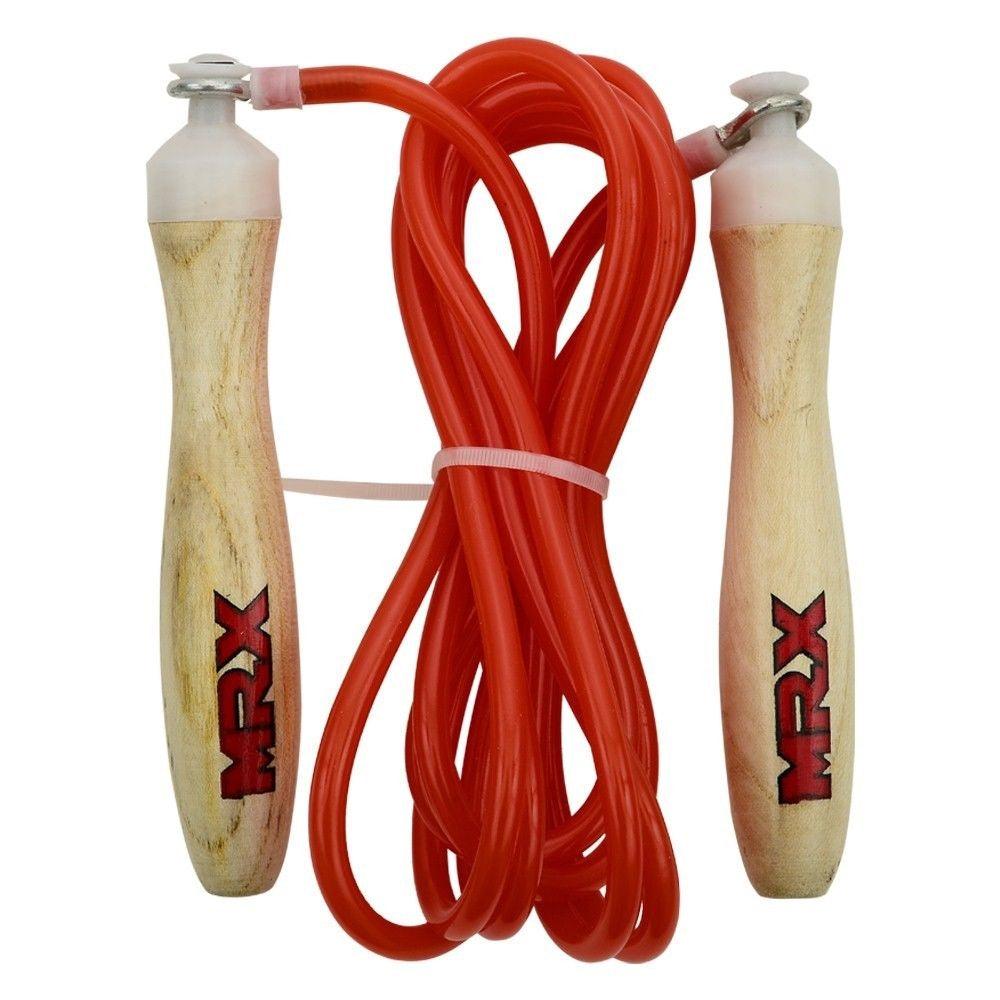 MRX Jump Rope 9' Long Pvc Rope With Wood Handle Gym Workout Skipping Rope - MRX Products 