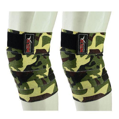 MRX Weightlifting Knee Wraps Gym Workout Lifting Wrap Camo Style Unisex - MRX Products 