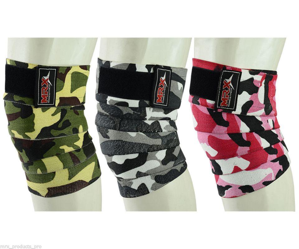 MRX Weightlifting Knee Wraps Gym Workout Lifting Wrap Camo Style Unisex - MRX Products 