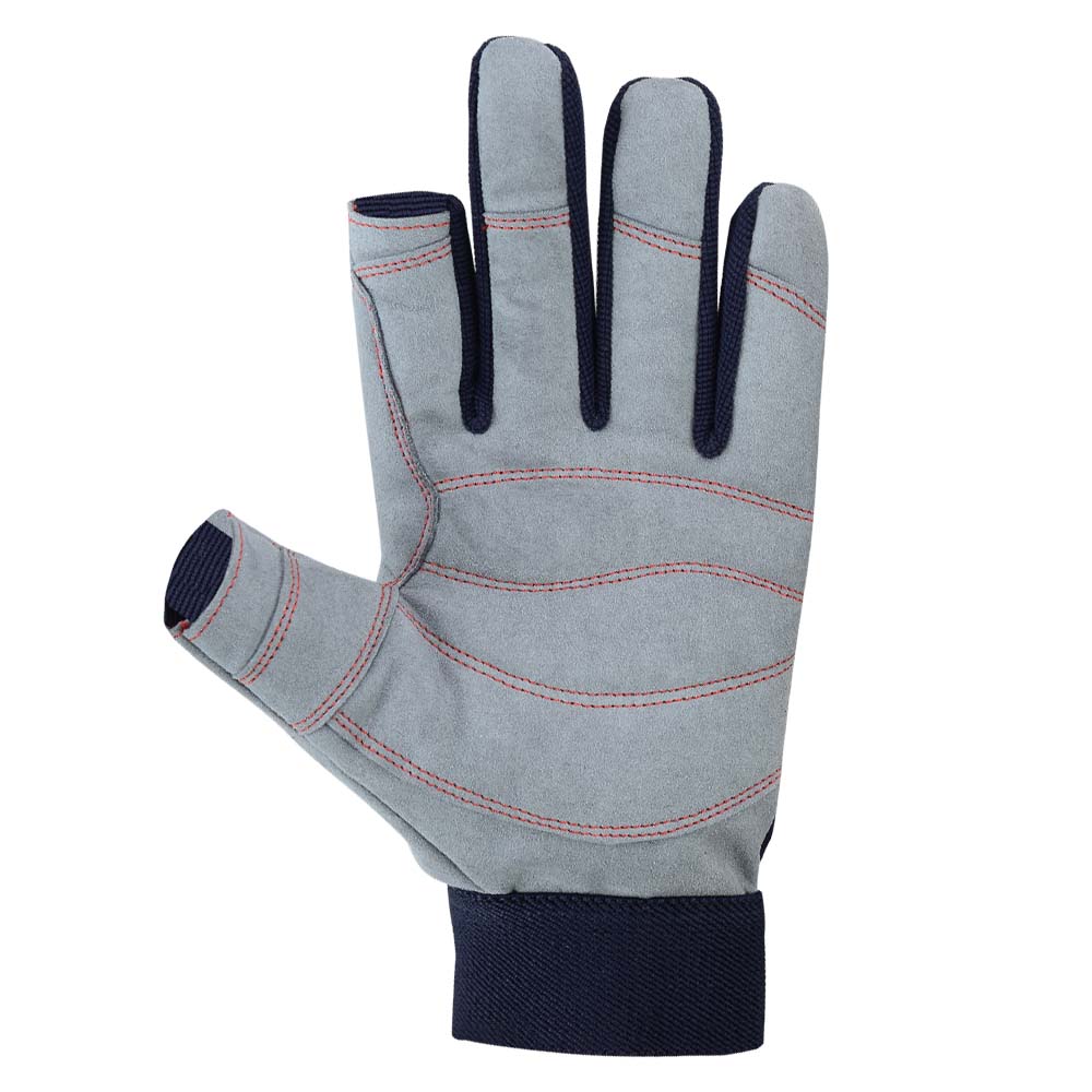 Sailing Gloves 2 Cut Fingers Glove Blue Gray M