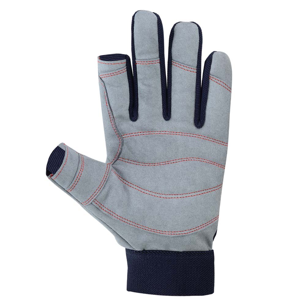 Sailing Gloves 2 Cut Fingers Glove Blue Gray L