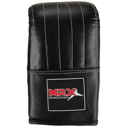 MRX Leather Bag Mitts Gloves Punching Mitt Black - MRX Products 