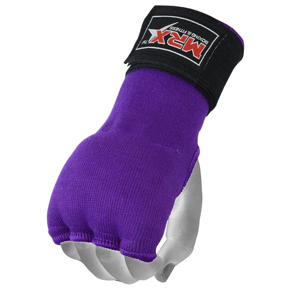 MRX Inner Gloves With Wraps Gel Padding Purple