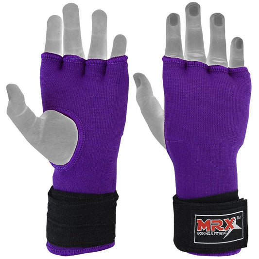 MRX Inner Gloves With Wraps Gel Padding Purple - MRX Products 