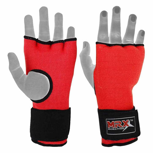 MRX Inner Gel Gloves With Wraps Red
