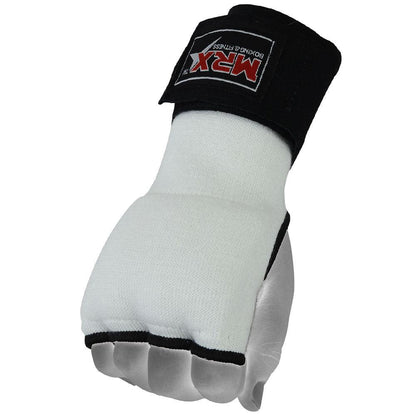 MRX Inner Gloves With Wraps Gel Padding White