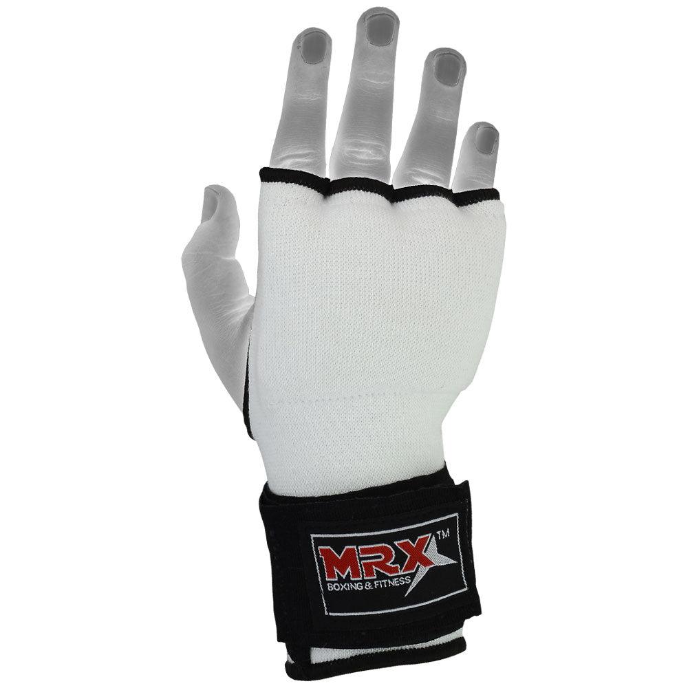 MRX Inner Gloves With Wraps Gel Padding White - MRX Products 