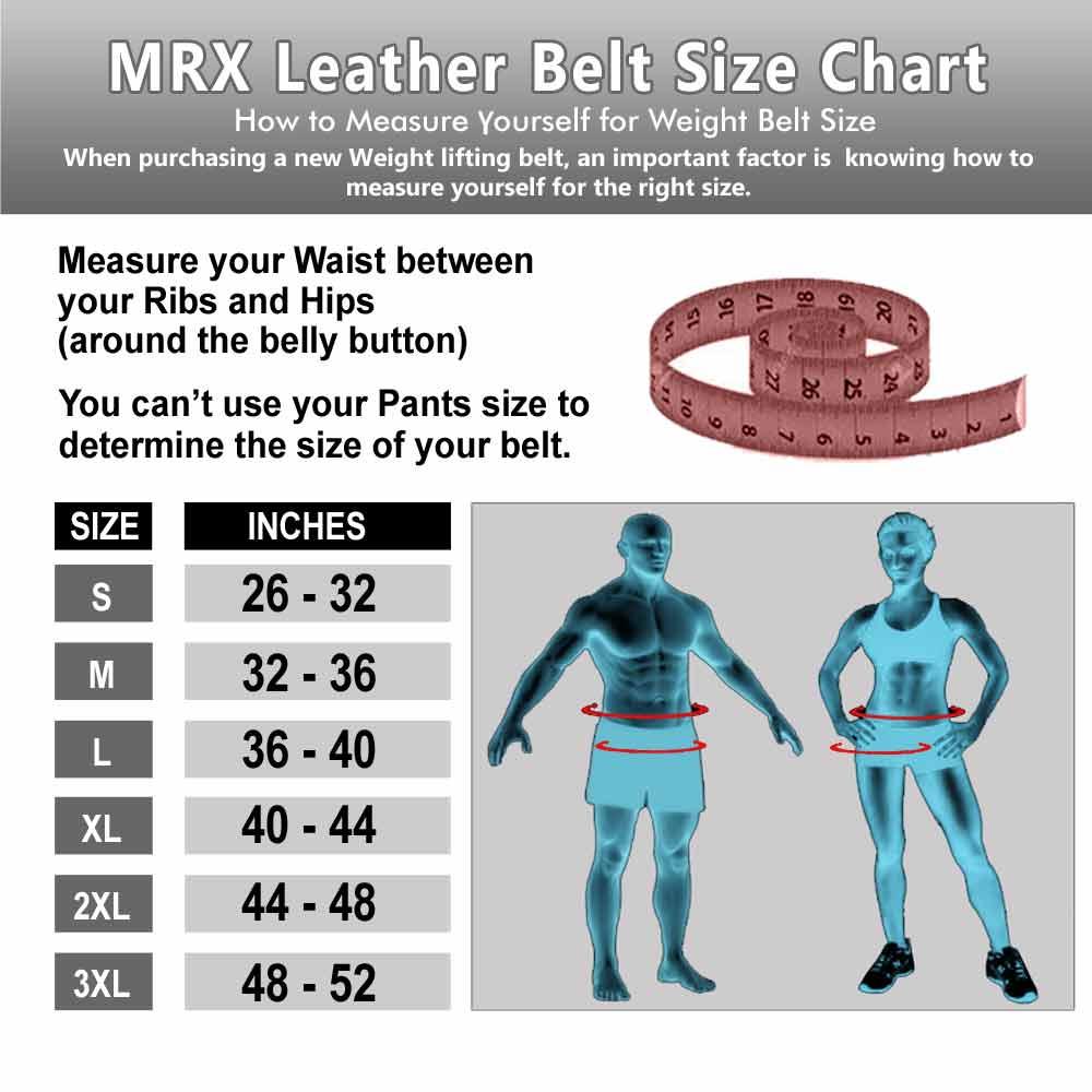 MRX Weight Lifting Leather Belt Gym Workout 4" Wide All Sizes