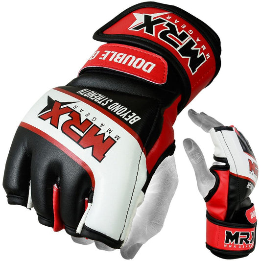 MRX Mma Gloves Double Strap Black Red