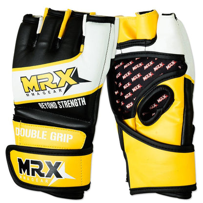 MRX Mma Grappling Gloves Yellow Black - MRX Products 
