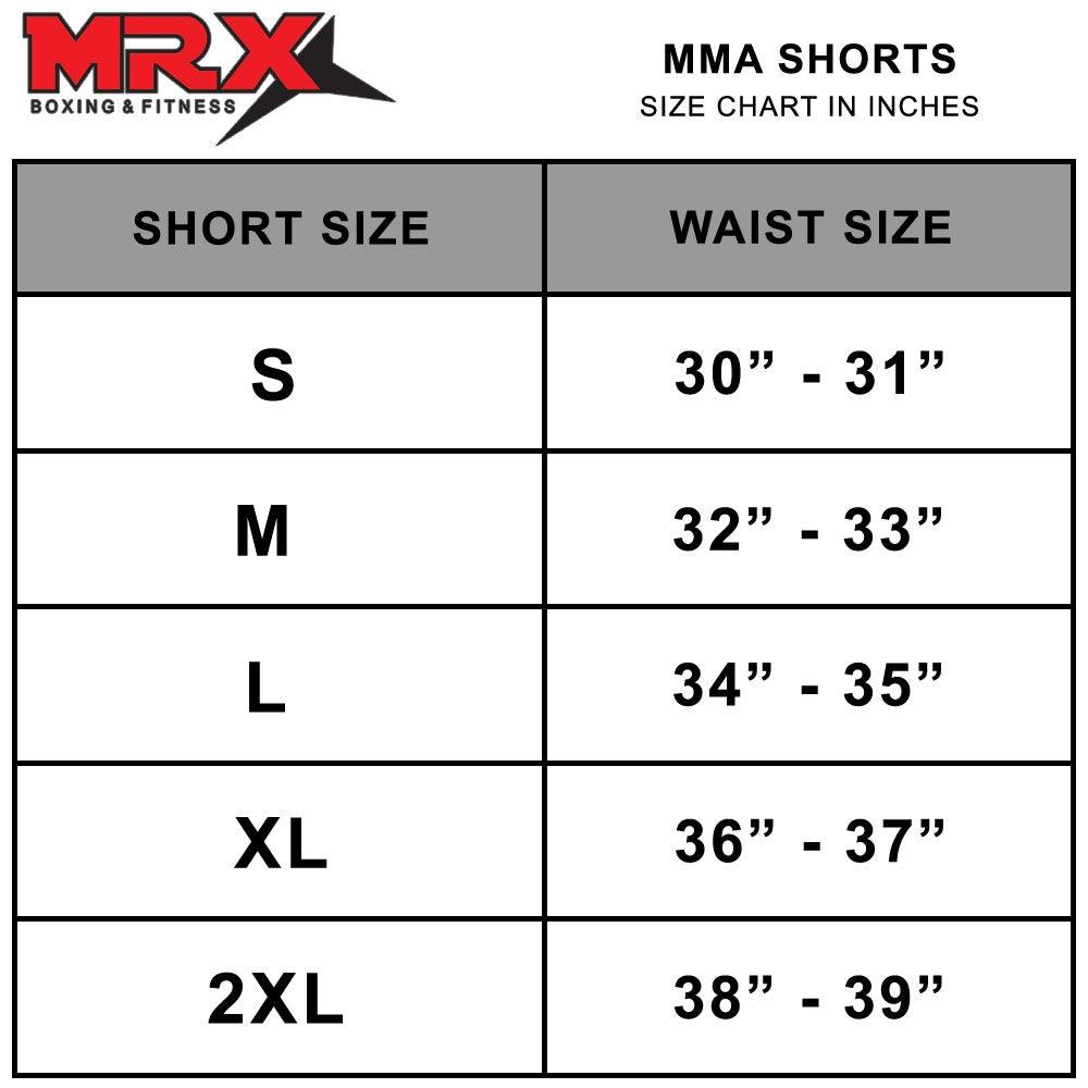 MRX Mma Men's Fight Shorts Pro Quality Grappling Short Black - Gray