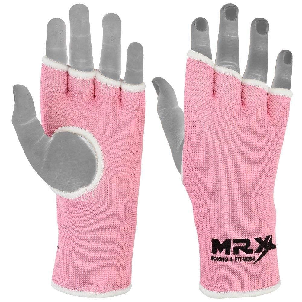 MRX Womens Training Boxing Inner Gloves Bandages MMA Fist Hand Wraps Protector Mitts Pink Large Men s