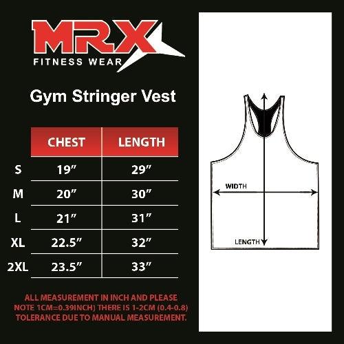 MRX Men's Gym Training Vest Sports Workout Gear Fitness Stringer Tops
